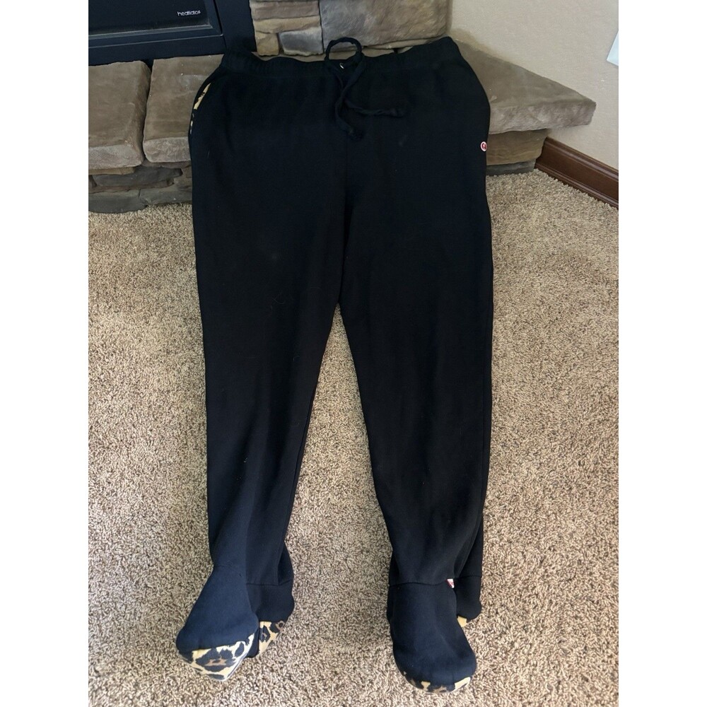 Feejays Pj Pants Black Size XL Leopard Print Women’s
